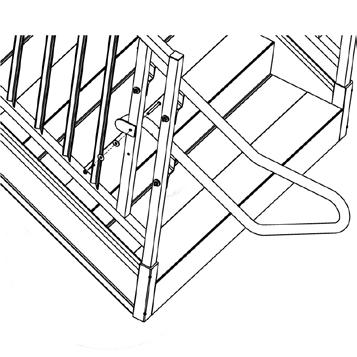 FIG. 16 FIG. 17 4.3 Install a 4 ring joiner into the open end of the bottom loop (with the setscrew on the bottom) and slide the handrail section over the other end of the joiner (FIG. 18). 4.3.1 Tighten the setscrew in the ring joiner enough to hold the handrail section in place, but leave loose enough to allow movement.