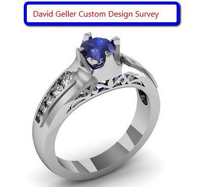 Results of custom design & pricing survey I sent out last month About a month ago I sent out a 10 question survey asking you how you would price this custom made sapphire and diamond ring.