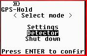 When the device is placed in detector mode, if both Signal and Shielding Test are turned on, it will ask which mode the user would like to enter. Select the desired Signal or Shielding Test Mode.