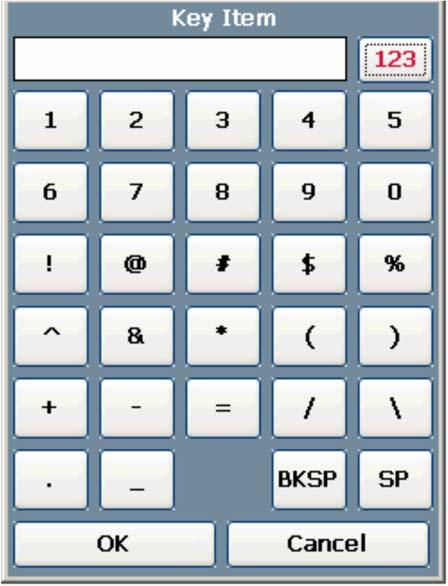 Additional Keyboard Tap the key on the top right again to switch to numbers and special characters.