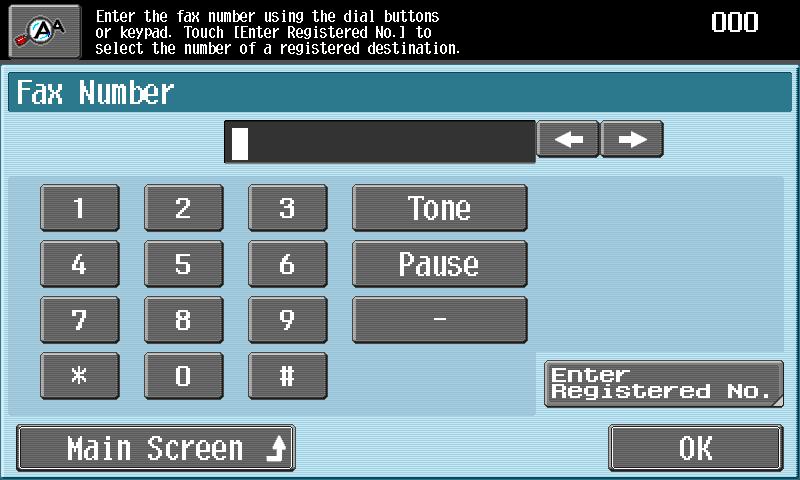 3 Using fax/scanning functions Using the control panel keypad or the keypad that appears in the touch panel, type