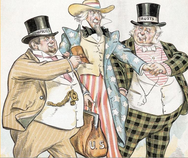 Many Americans criticized the trusts. Business leaders are robber barons.