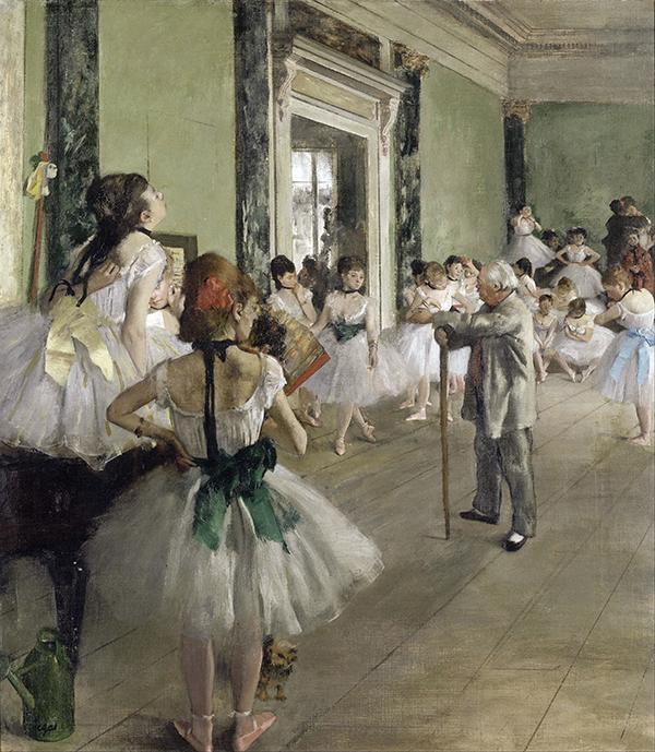 Edgar Degas Featured Artwork The Dance Class (1873 1876) (Oil canvas, 33 x 30 in) Musée d'orsay, Paris The painting depicts dancers at the end of a lesson under ballet master Jules Perrot.