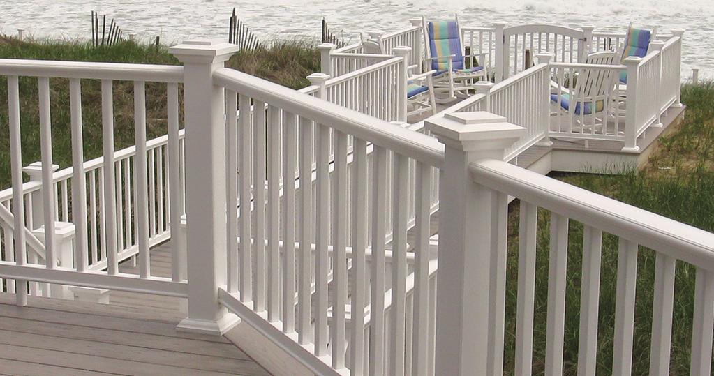 TRADEMARK RAIL White CLASSIC Trademark Rail Trademark Rail offers understated elegance with a subtly curved top and beaded detail easing into a rounded edge.