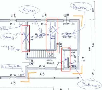 48 Learning Interior FLOOR PLAN CHANGES The original plan is finished now you can make modifications according to the client s expectations.
