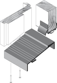 residential thresholds Fabrication Options For Thresho-Sills STYLE 3A (standard mill) Fabrication includes: 3 / 4" mill each end, 3 nail holes at each end, and one center screw Preparation: Cut jamb