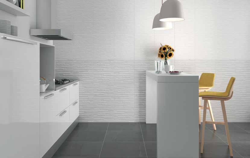 Brick Gris with Porta Silver BRICK Playful, vintage and never out of date, these brick-effect tiles come in a choice of colours and patterns and will inject some modern style into your bathroom.