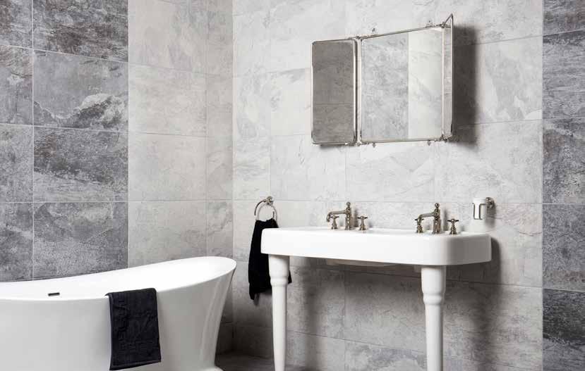 Artisan Anthracite Artisan Grey & White ARTISAN use on walls and floors, the textured finish of the Artisan tile gives the textured effect of split stone yet is polished to a smooth finish making it