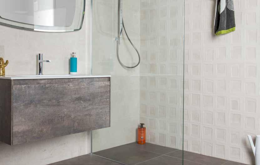 MONOMIX RECTIFIED The Monomix tile is available in a glossy or matt format, meaning that you can mix and match the finish on the wall and floor to suit your preferred style.