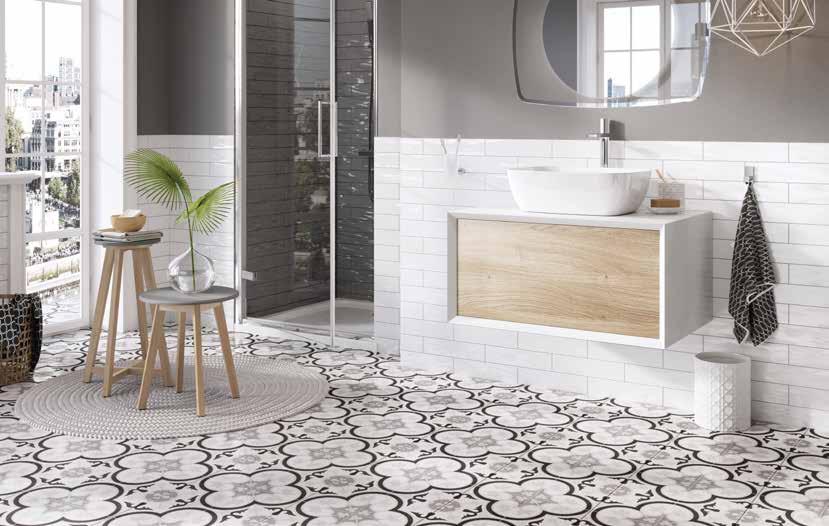 MOONSTONE The Moonstone tile features a unique and irregular pattern taking inspiration from natural forms.