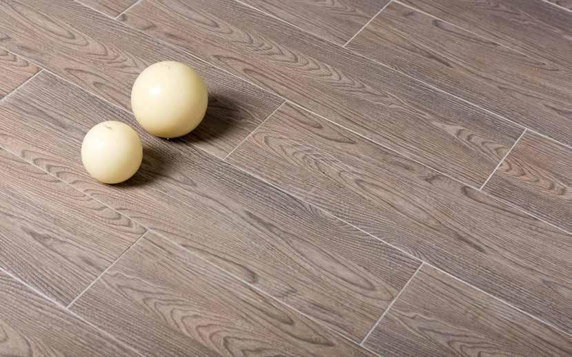 Fewer grout lines make rooms feel larger LABRYNTH These wood effect tiles are available in three light, bleached like shades which feature a strong and contrasting wood grain pattern.