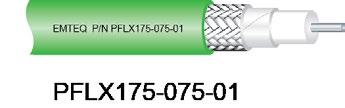 PFLX175-075-01-75 OHM VIDEO / HDTV CABLES ATTENUATION (DB/100 FT. NOMINAL) OPERATING TEMPERATURE 100 MHz 4.7-55 C to +85 C 400 MHz 10.1 CABLE CONSTRUCTION 950 MHz 15.
