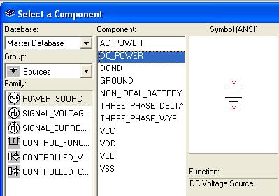 The following shows how to find the components you want for this circuit. On the left is the desired component symbol.
