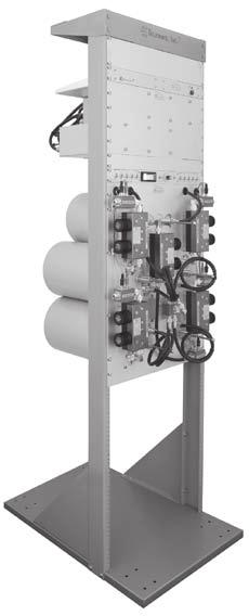 400-512 MHz M108-450-TRM SERIES LOW LOSS UHF COMBINER The M108-450-TRM series uses up to ten 8, high Q low-loss cavities mounted on a standard EIA 19 x 72 rack.