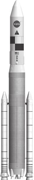 Figure 2: Space Shuttle, Ares I, and Ares V Comparison Overall vehicle height, ft 400 300 J-2X 200 J-2X 100 Four-segment reusable solid rocket booster Five-segment reusable solid rocket booster