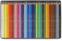 color, these pencils are 10 mm thick, with a 6.5 mm lead that has been dipped in wax to give it a soft touch and break-resistance.