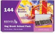 holds 30 brushes, including five each of size 3, 6, and 10 Rounds, and size 4, 8, and 12 Flats, plus a bonus