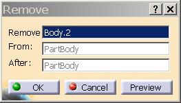 Figure 113: Result of Removing Body 2 from PartBody Figure 112: Result of Adding PartBody and Body 2 Figure 114: Result of Intersecting