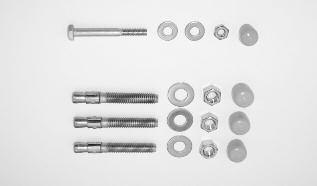 s. SH-106 DECK ANCHOR HARDWARE QTY PART NUMBER COMPONENT DESCRIPTION 1 H-SS 1/4X2-1/4H 1/4 x 2-1/4 hex head bolt s.s. 3 H-SS 3/8 WEDGE 3/8 x 2-3/4 wedge anchor w/nut & flat washer s.