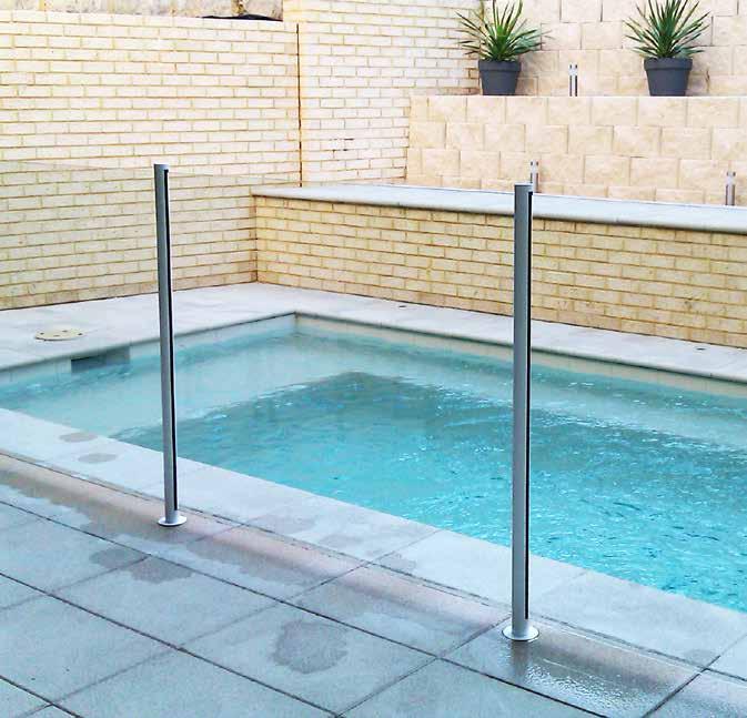 SEMI - FRAMELESS FENCING Semi frameless fencing is a easy cost effective solution to enclose the boundry of your pool or spa.