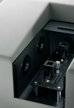 The modular design of the sample compartment allows for ease of use of a wide range of optional accessories ensuring accurate analysis of various sample types including liquids, thin films and