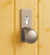 Side doors are available with a round handle set in all the materials shown.