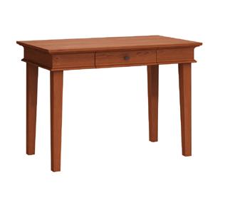 Features Desk Slip matched veneer work surface. Solid hardwood legs and accents. Pencil drawer. Keeps supplies within reach.