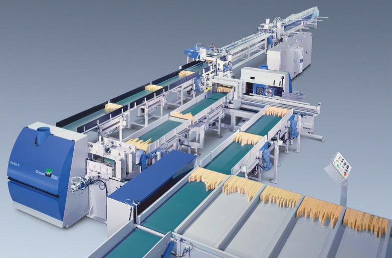 GRECON finger jointing line Turbo-S 1000: Package line for highest performance and demands The patented shaper combination of the Turbo-S 1000 satisfies all wishes of