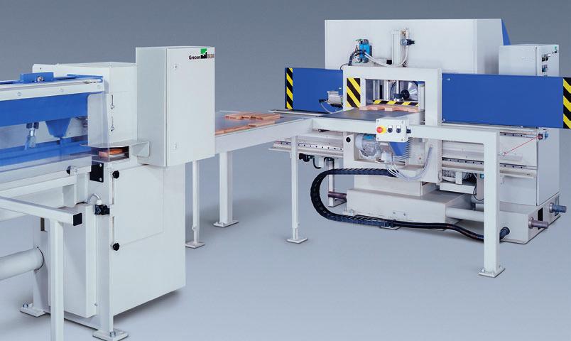 GRECON finger jointing lines ProfiJoint: Large performance potential for starters The newly developed starter model ProfiJoint can be extended up to the shaper combination by the modular system.