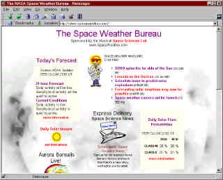 Internet Resources www.spaceweather.com Another good source of information on Space Weather is he Space Weather Bureau.