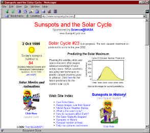 Internet Resources www.sunspotcycle.com he Sunspot Cycle web site is a great starting place for information about the solar cycle.