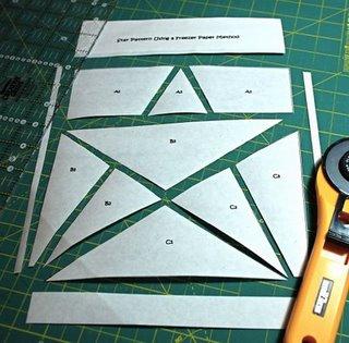 Cut through the lines in sections A, B, & C separating the pieces of the star as seen in the picture below.