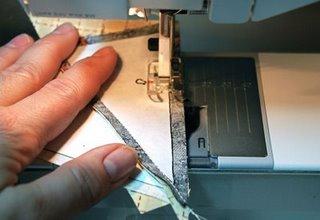 Here I am sewing the C3 piece to the C1/C2 pieces.