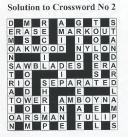 P A G E 3 Crossword Puzzle Thanks to Bill Magee