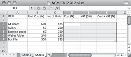 a In Column C, scale up the scores in Test A to marks out of 100. For example, try = A3*4 for Cell C3 and so on for the rest of the column. b Produce a scattergram for the data.