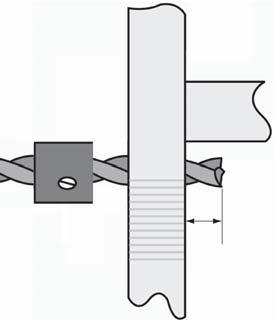 The position of the stop is determined by the type of joint and the length of the dowel used.