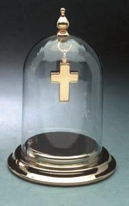 Dome Top #138PT Fillable Pewter Base w/ Glass Dome Top