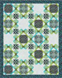 Backing: 7244-WHITE-DR 3 7/8 yd 7 Binding: 7252-MULTI-DR 5/8 yd 3/4 yd 80" x 95" Moonlight From Quilted Button by Larene Smith Featuring the Safavid collection (pages 15 and 16) Pattern #31291