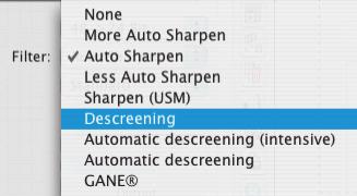 Automatic Descreening (intensive) The Automatic descreening (intensive) function operates like the Automatic descreening function,