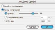 File Formats JPEG 2000 Images may now be saved in the new