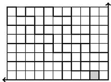 different tiles, then either D 1 or D 1 is covered by a block of two cells and two single cell, which make D 2 or D 2 impossible to tile If D is tiled by a block of two cells and a single cell, then