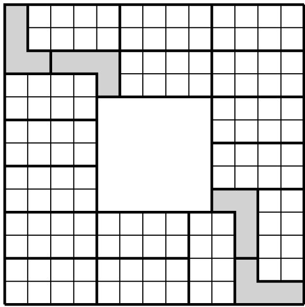 planes or the plane, or a larger copy of the L-tetromino All of these regions are considered in Golomb tiling hierarchy [5] Theorem 3 a) No deficient first quadrant can be tiled by T + Every