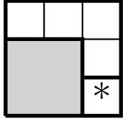 through d) and one of them is covered by the case e) or f) The missing cell has to be in an even position on the main diagonal covering the center of a 3 3 square It is easy