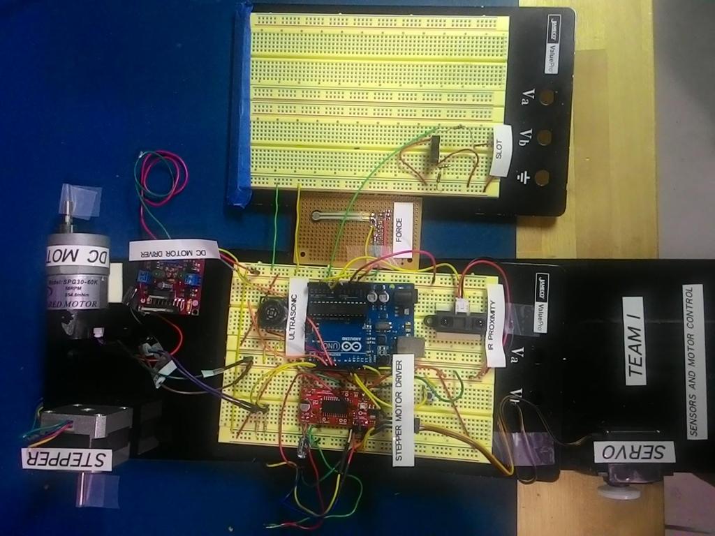 The MS0 and MS1 pins on the stepper driver were connected to ground (0V) for full step operation. Also, a 100uF electrolytic by-pass capacitor was connected to the input supply (12V) to the driver.