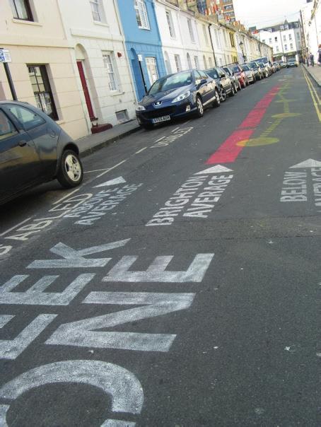 Case study: Tidy Street, Brighton As part of the CHANGE project Professor Yvonne Rogers, Dr Jon Bird and colleagues chalk painted a street in Brighton with daily power usage information from Brighton