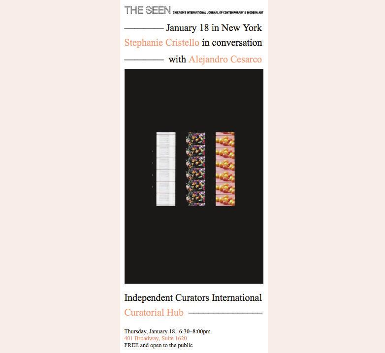 ONLINE Online Dispatch As a core of THE SEEN Network, the new Online Dispatch opportunity provides a platform for museums, galleries, and institutions to deliver highly-curated announcements directly
