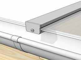 Installation Instructions for Rafters Step 12: Connect to downpipes as required. Step 13: OPTION: To finish the end of the roof without a panel or against the building.