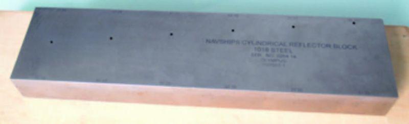 Figure 15: A Calibration Block for UT Inspections The two main options for a calibration block are: A reference block made of the parent material only, without any weld.
