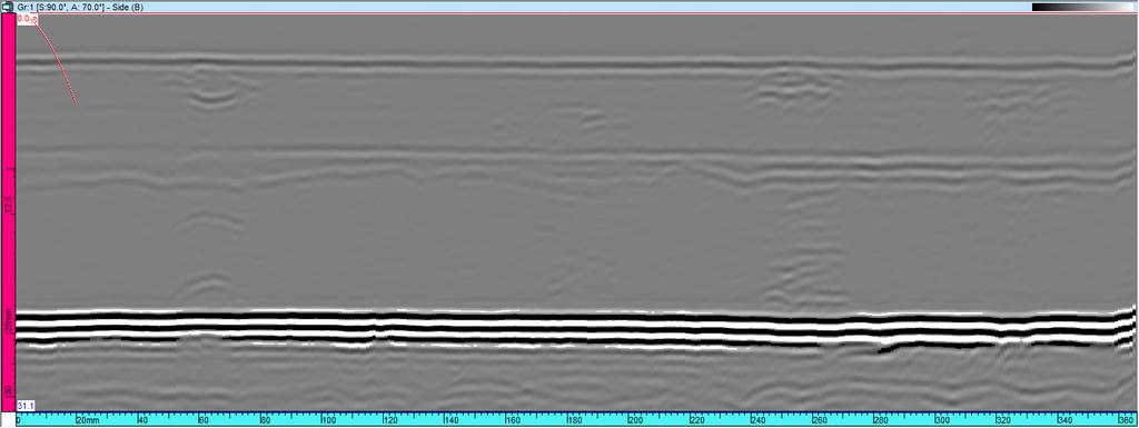 1 B-Scan Image of TOFD Testing (Proper Gains) Figure A2.