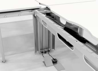Accessible via the cover plate at the rear of the desk, concealing visible wiring with ease.